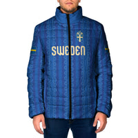 Custom World Football 2026 Sweden Padded Jacket Swedish The Blue and Yellow Champions