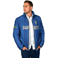 Custom World Football 2026 Sweden Padded Jacket Swedish The Blue and Yellow Champions