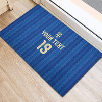 Custom World Football 2026 Sweden Rubber Doormat Swedish The Blue and Yellow Champions
