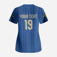 Custom World Football 2026 Sweden Scrub Top Swedish The Blue and Yellow Champions