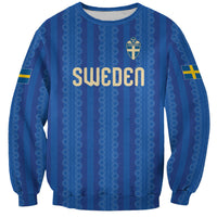 Custom World Football 2026 Sweden Sweatshirt Swedish The Blue and Yellow Champions