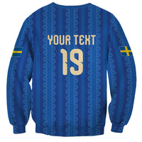 Custom World Football 2026 Sweden Sweatshirt Swedish The Blue and Yellow Champions