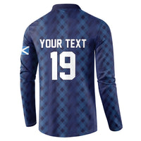 Custom World Football 2026 Scotland Button Sweatshirt Scottish Tartan Cupa na Cruinne Glory
