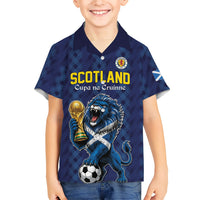Custom World Football 2026 Scotland Kid Hawaiian Shirt Scottish Tartan Cupa na Cruinne Glory