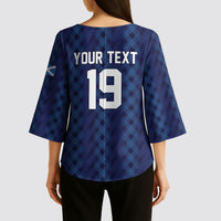 Custom World Football 2026 Scotland Kimono Sleeve Blouse Scottish Tartan Cupa na Cruinne Glory
