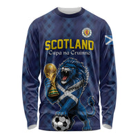 Custom World Football 2026 Scotland Long Sleeve Shirt Scottish Tartan Cupa na Cruinne Glory