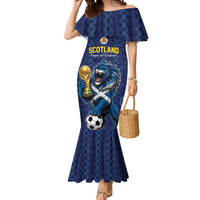 Custom World Football 2026 Scotland Mermaid Dress Scottish Tartan Cupa na Cruinne Glory