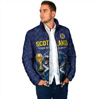 Custom World Football 2026 Scotland Padded Jacket Scottish Tartan Cupa na Cruinne Glory
