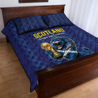 World Football 2026 Scotland Quilt Bed Set Scottish Tartan Cupa na Cruinne Glory
