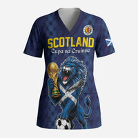 Custom World Football 2026 Scotland Scrub Top Scottish Tartan Cupa na Cruinne Glory
