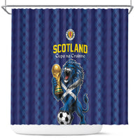 World Football 2026 Scotland Shower Curtain Scottish Tartan Cupa na Cruinne Glory