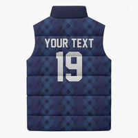 Custom World Football 2026 Scotland Sleeveless Puffer Jacket Scottish Tartan Cupa na Cruinne Glory