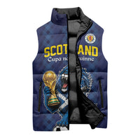 Custom World Football 2026 Scotland Sleeveless Puffer Jacket Scottish Tartan Cupa na Cruinne Glory