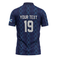 Custom World Football 2026 Scotland Zipper Polo Shirt Scottish Tartan Cupa na Cruinne Glory