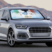 Italy Assumption Of Mary Auto Sun Shade Blessed Virgin Mary Angel And Dove - Wonder Print Shop