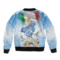 Italy Assumption Of Mary Bomber Jacket Blessed Virgin Mary Angel And Dove LT19