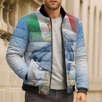 Italy Assumption Of Mary Bomber Puffer Jacket Blessed Virgin Mary Angel And Dove - Wonder Print Shop