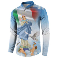 Italy Assumption Of Mary Button Sweatshirt Blessed Virgin Mary Angel And Dove LT19