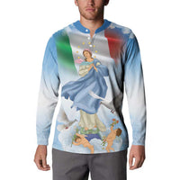 Italy Assumption Of Mary Button Sweatshirt Blessed Virgin Mary Angel And Dove LT19