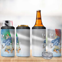 Italy Assumption Of Mary 4 in 1 Can Cooler Tumbler Blessed Virgin Mary Angel And Dove - Wonder Print Shop