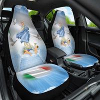 Italy Assumption Of Mary Car Seat Cover Blessed Virgin Mary Angel And Dove - Wonder Print Shop