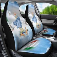 Italy Assumption Of Mary Car Seat Cover Blessed Virgin Mary Angel And Dove - Wonder Print Shop