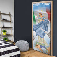 Italy Assumption Of Mary Door Cover Blessed Virgin Mary Angel And Dove - Wonder Print Shop