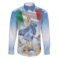 Italy Assumption Of Mary Family Matching Short Sleeve Bodycon Dress and Hawaiian Shirt Blessed Virgin Mary Angel And Dove LT19