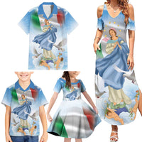Italy Assumption Of Mary Family Matching Summer Maxi Dress and Hawaiian Shirt Blessed Virgin Mary Angel And Dove LT19