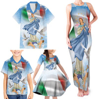 Italy Assumption Of Mary Family Matching Tank Maxi Dress and Hawaiian Shirt Blessed Virgin Mary Angel And Dove LT19