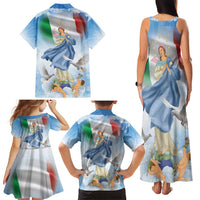Italy Assumption Of Mary Family Matching Tank Maxi Dress and Hawaiian Shirt Blessed Virgin Mary Angel And Dove LT19