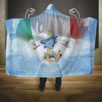 Italy Assumption Of Mary Hooded Blanket Blessed Virgin Mary Angel And Dove - Wonder Print Shop