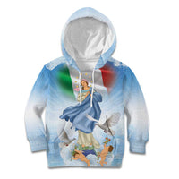 Italy Assumption Of Mary Kid Hoodie Blessed Virgin Mary Angel And Dove LT19