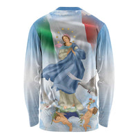 Italy Assumption Of Mary Long Sleeve Shirt Blessed Virgin Mary Angel And Dove LT19
