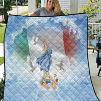 Italy Assumption Of Mary Quilt Blessed Virgin Mary Angel And Dove - Wonder Print Shop