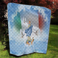 Italy Assumption Of Mary Quilt Blessed Virgin Mary Angel And Dove - Wonder Print Shop