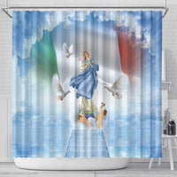 Italy Assumption Of Mary Shower Curtain Blessed Virgin Mary Angel And Dove - Wonder Print Shop