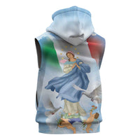 Italy Assumption Of Mary Sleeveless Hoodie Blessed Virgin Mary Angel And Dove - Wonder Print Shop
