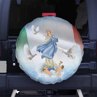 Italy Assumption Of Mary Spare Tire Cover Blessed Virgin Mary Angel And Dove - Wonder Print Shop