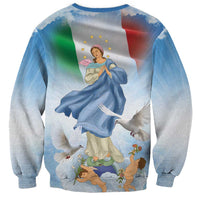 Italy Assumption Of Mary Sweatshirt Blessed Virgin Mary Angel And Dove LT19