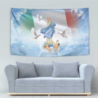 Italy Assumption Of Mary Tapestry Blessed Virgin Mary Angel And Dove - Wonder Print Shop
