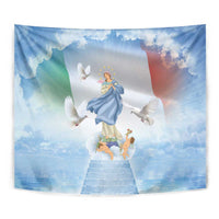 Italy Assumption Of Mary Tapestry Blessed Virgin Mary Angel And Dove - Wonder Print Shop