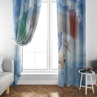 Italy Assumption Of Mary Window Curtain Blessed Virgin Mary Angel And Dove - Wonder Print Shop