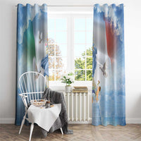 Italy Assumption Of Mary Window Curtain Blessed Virgin Mary Angel And Dove - Wonder Print Shop