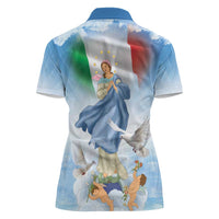 Italy Assumption Of Mary Women Polo Shirt Blessed Virgin Mary Angel And Dove LT19