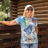 Italy Assumption Of Mary Women Polo Shirt Blessed Virgin Mary Angel And Dove LT19
