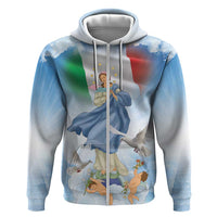 Italy Assumption Of Mary Zip Hoodie Blessed Virgin Mary Angel And Dove LT19