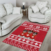 Saint Bernard Dog Switzerland Christmas Area Rug - Wonder Print Shop