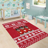 Saint Bernard Dog Switzerland Christmas Area Rug - Wonder Print Shop