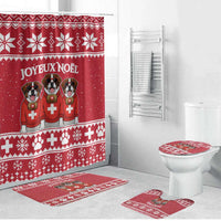 Saint Bernard Dog Switzerland Christmas Bathroom Set - Wonder Print Shop
